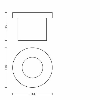 Philips - LED zunanja vgradna talna svetilka LED/3W/230V