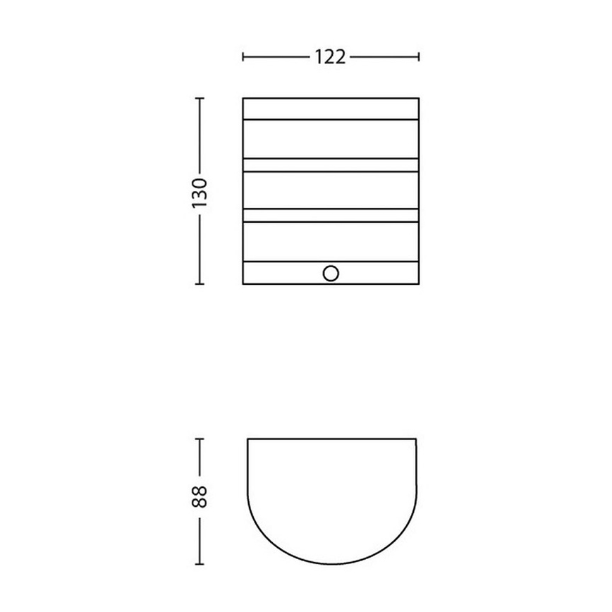 Philips - LED zunanja stenska svetilka s senzorjem LED/3W IP44