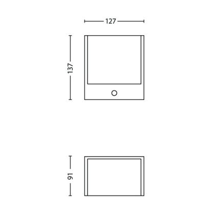 Philips - LED Zunanja svetilka s senzorjem 1xLED/3.5W IP44