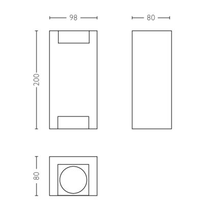 Philips - Zunanja stenska svetilka 2xGU10/5W IP44