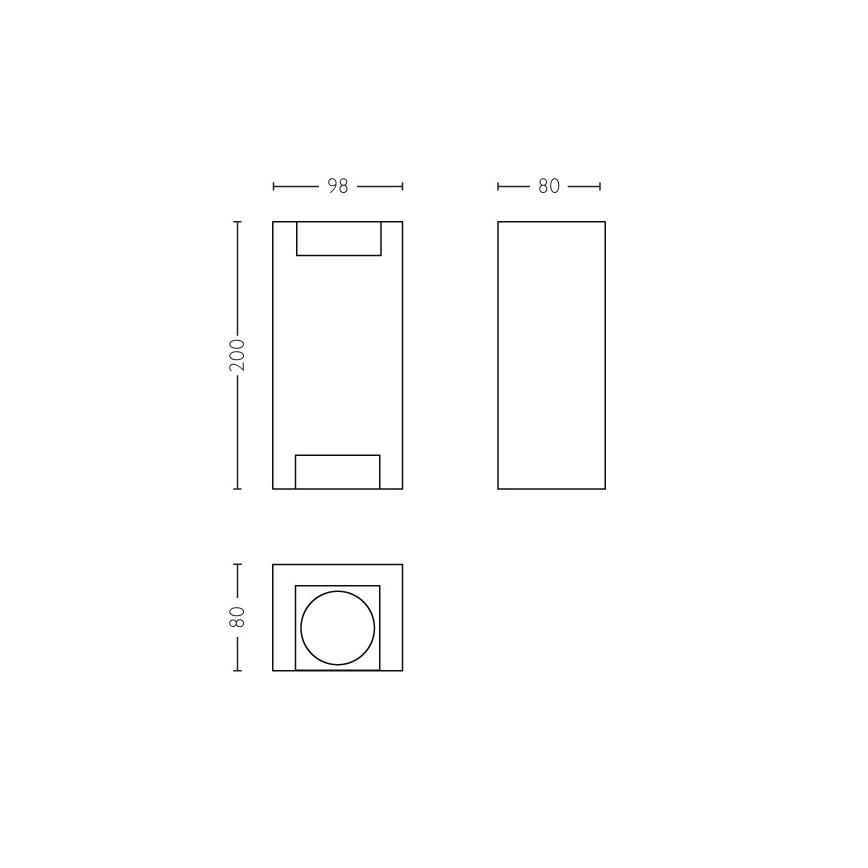 Philips - Zunanja stenska svetilka 2xGU10/5W IP44