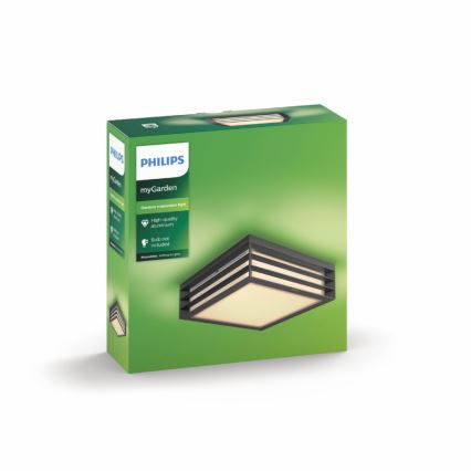 Philips 17350/93/PN - Zunanja stropna svetilka MYGARDEN MOONSHINE 2xE27/14W