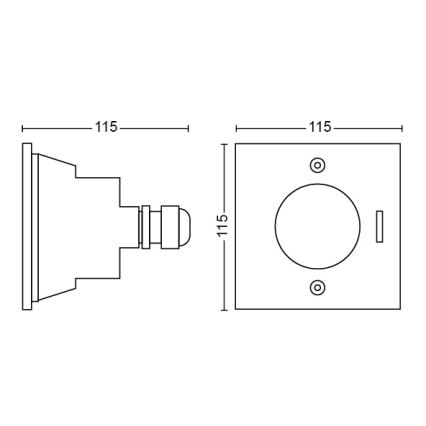 Philips - LED Zunanja svetilka za dovozno pot LED/3W