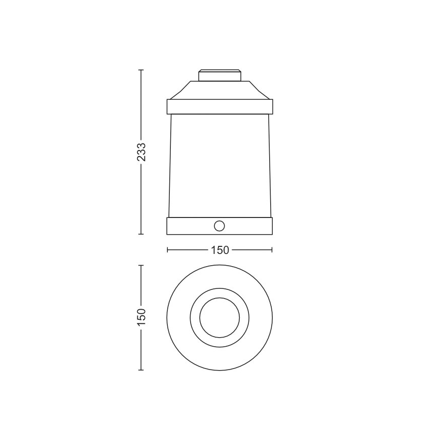 Philips 17360/32/P0 - LED Zatemnitvena prenosna vrtna svetilka ABELIA LED/3W IP44