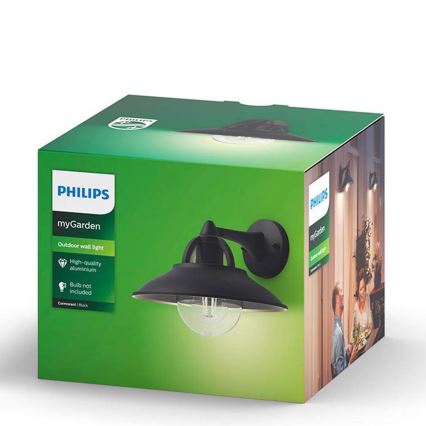 Philips 17381/30/PN - Zunanja stenska svetilka COMORANT 1xE27/42W/230V IP44