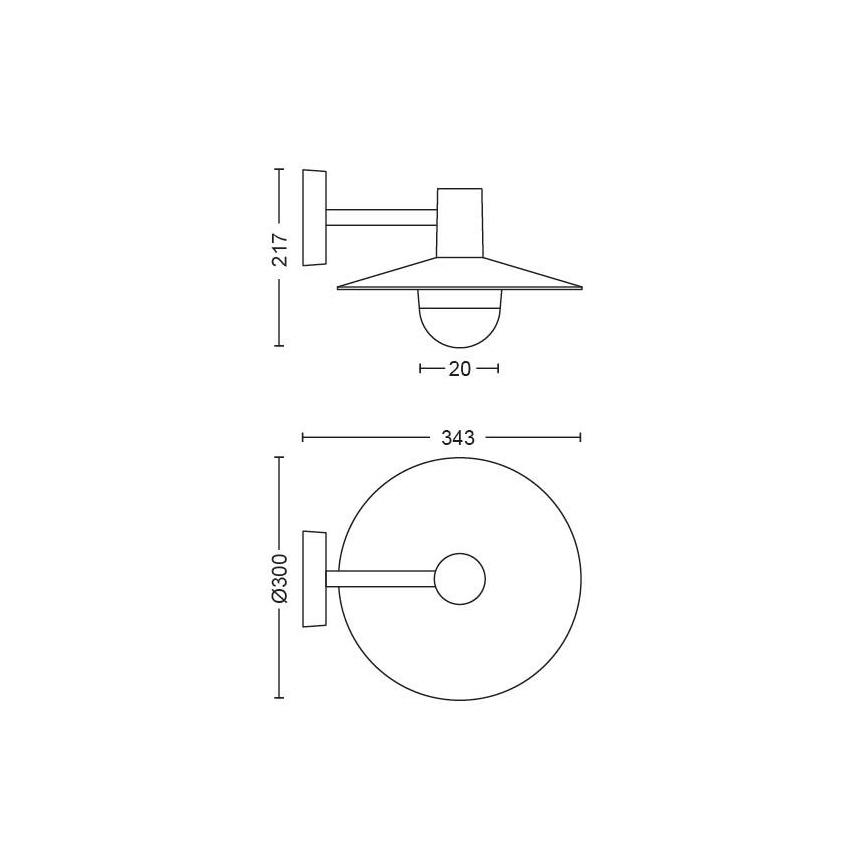 Philips - Zunanja svetilka 1xE27/42W/230V IP44