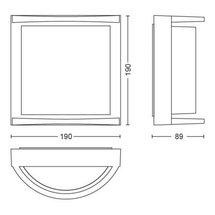 Philips - LED Zunanja stenska svetilka LED/12W IP44