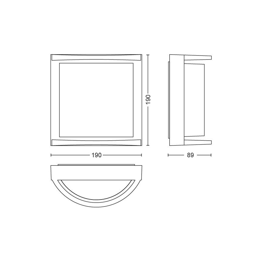 Philips - LED Zunanja stenska svetilka LED/12W IP44
