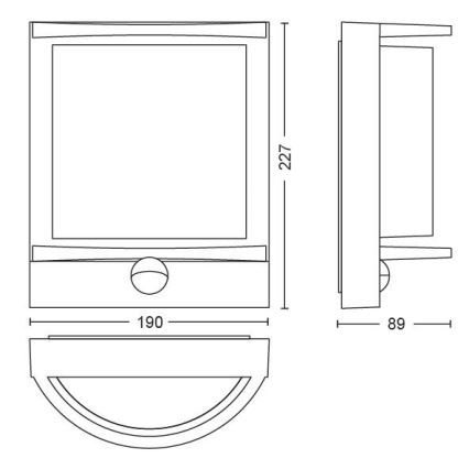 Philips - LED Zunanja stenska svetilka LED/12W IP44