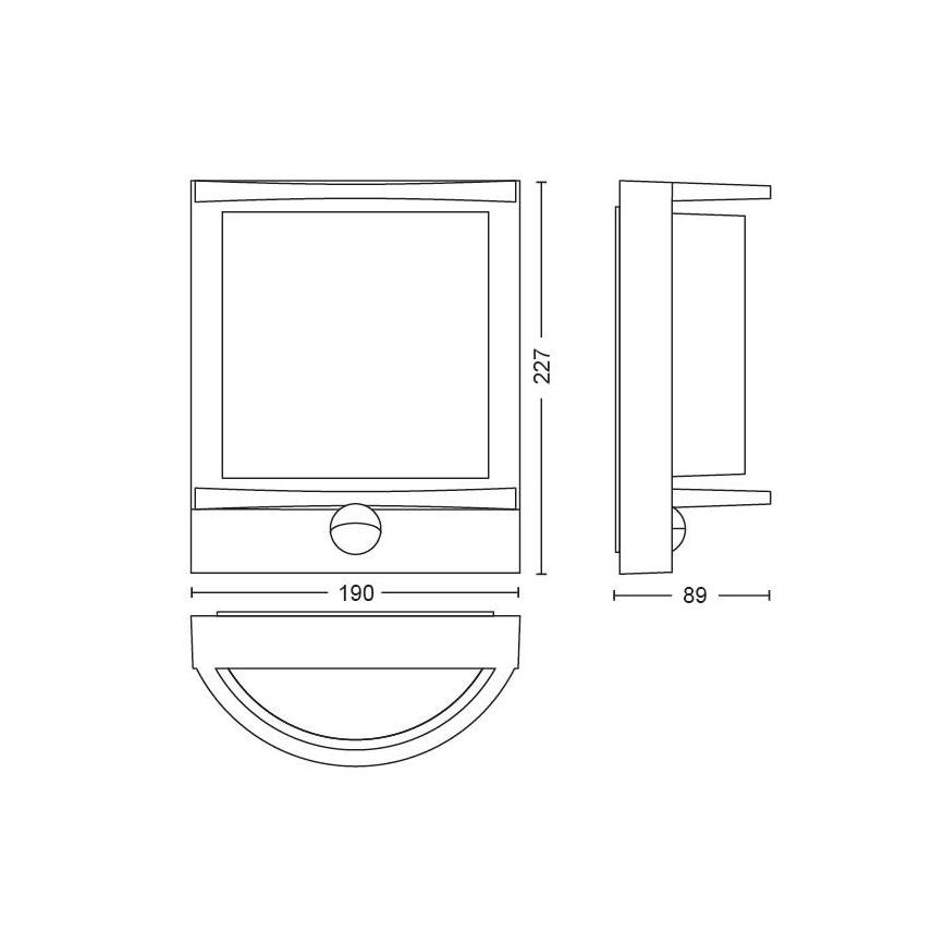 Philips - LED Zunanja stenska svetilka LED/12W IP44