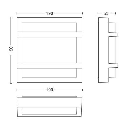 Philips - LED Zunanja stenska svetilka  LED/12W IP44