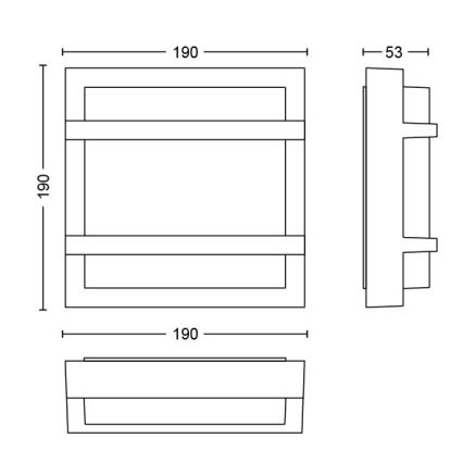 Philips - LED Zunanja stenska svetilka LED/12W IP44