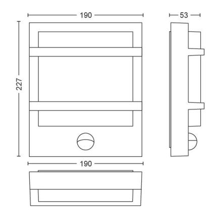 Philips - LED Zunanja stenska svetilka  LED/12W