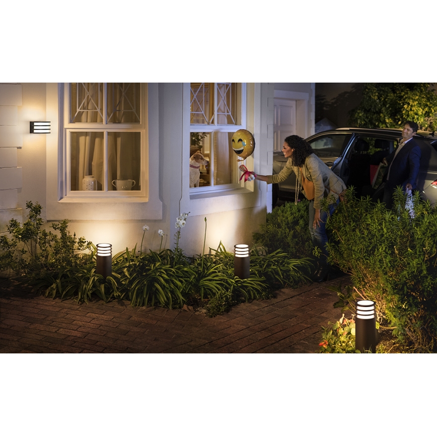 Philips 17401/93/P0 - LED Zunanja stenska svetilka HUE LUCCA 1xE27/9,5W/230V