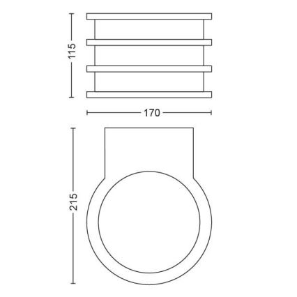 Philips - LED Zatemnitvena zunanja stenska svetilka Hue LUCCA 1xE27/9,5W/230V IP44