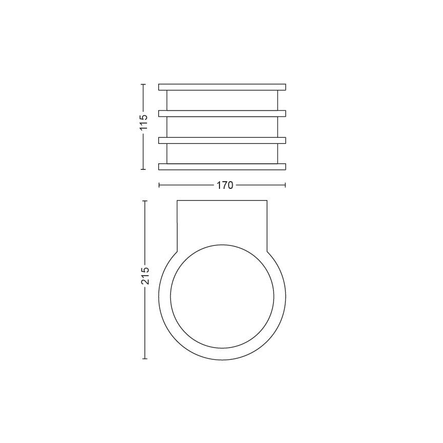 Philips - LED Zatemnitvena zunanja stenska svetilka Hue LUCCA 1xE27/9,5W/230V IP44