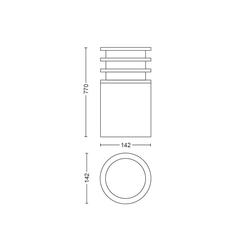 Philips - LED Zatemnitvena zunanja svetilka Hue LUCCA 1xE27/9,5W/230V IP44