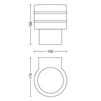 Philips - LED Zatemnitvena zunanja stenska svetilka Hue TUAR 1xE27/9,5W IP44