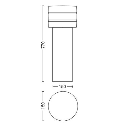 Philips - LED Zatemnitvena zunanja svetilka Hue TUAR 1xE27/9,5W/230V IP44