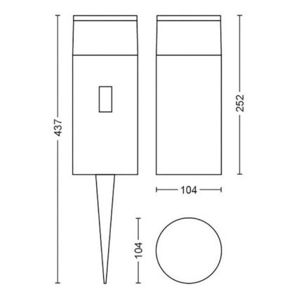 Philips - LED Zatemnitvena zunanja svetilka Hue CALLA LED-RGB/8W/230V IP65