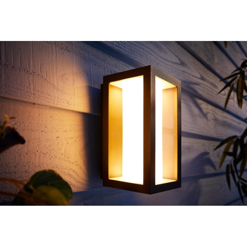 Philips - LED RGBW Zatemnitvena zunanja stenska svetilka Hue IMPRESS 2xLED/8W/230V 2000-6500K IP44