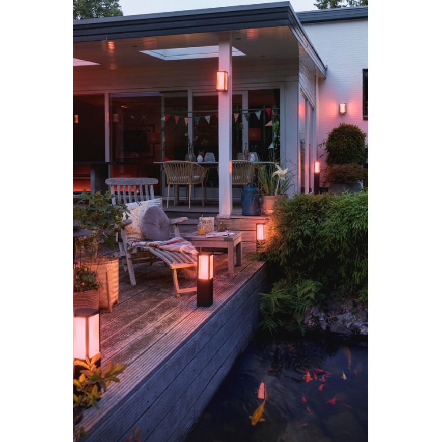 Philips - LED RGBW Zatemnitvena zunanja stenska svetilka Hue IMPRESS 2xLED/8W/230V 2000-6500K IP44
