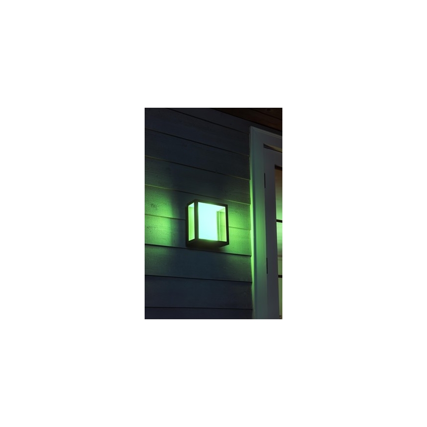 Philips - LED RGBW Zatemnitvena zunanja stenska svetilka Hue IMPRESS 2xLED/8W/230V IP44