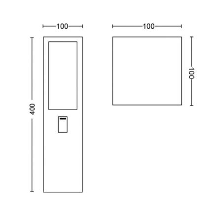 Philips - LED RGBW Zatemnitven zunanji svetilka Hue IMPRESS LED/16W/230V 2000-6500K IP44