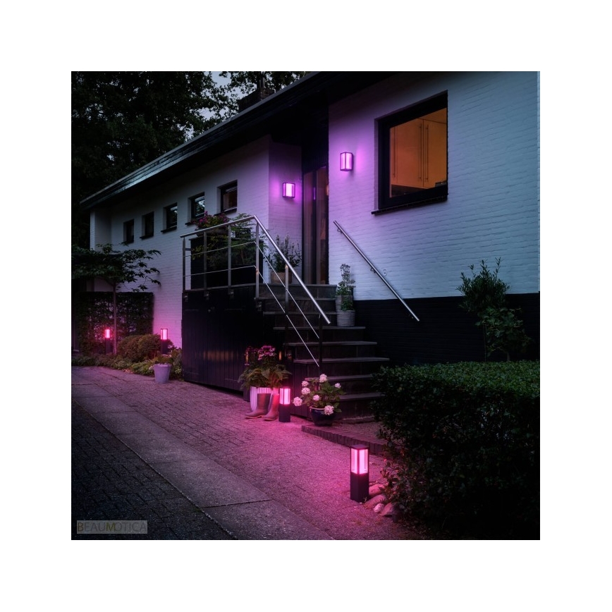 Philips 17434/30/P7 - LED RGB Zunanja svetilka HUE IMPRESS 2xLED/8W/230V IP44