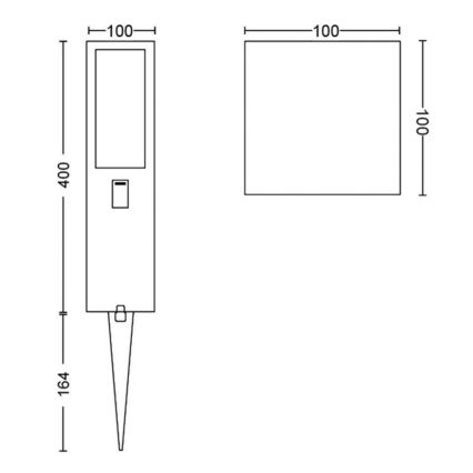 Philips - LED RGBW Zatemnitvena zunanja svetilka Hue IMPRESS LED/16W/24V IP44