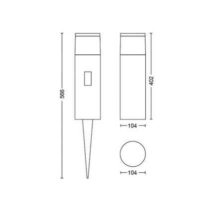 Philips 17437/30/P7 - LED RGB Zunanja svetilka HUE CALLA LED/8W/230V IP65