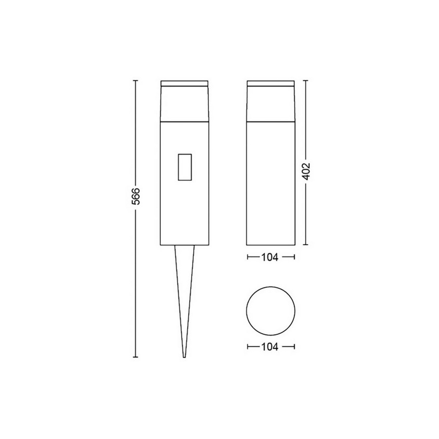 Philips 17437/30/P7 - LED RGB Zunanja svetilka HUE CALLA LED/8W/230V IP65