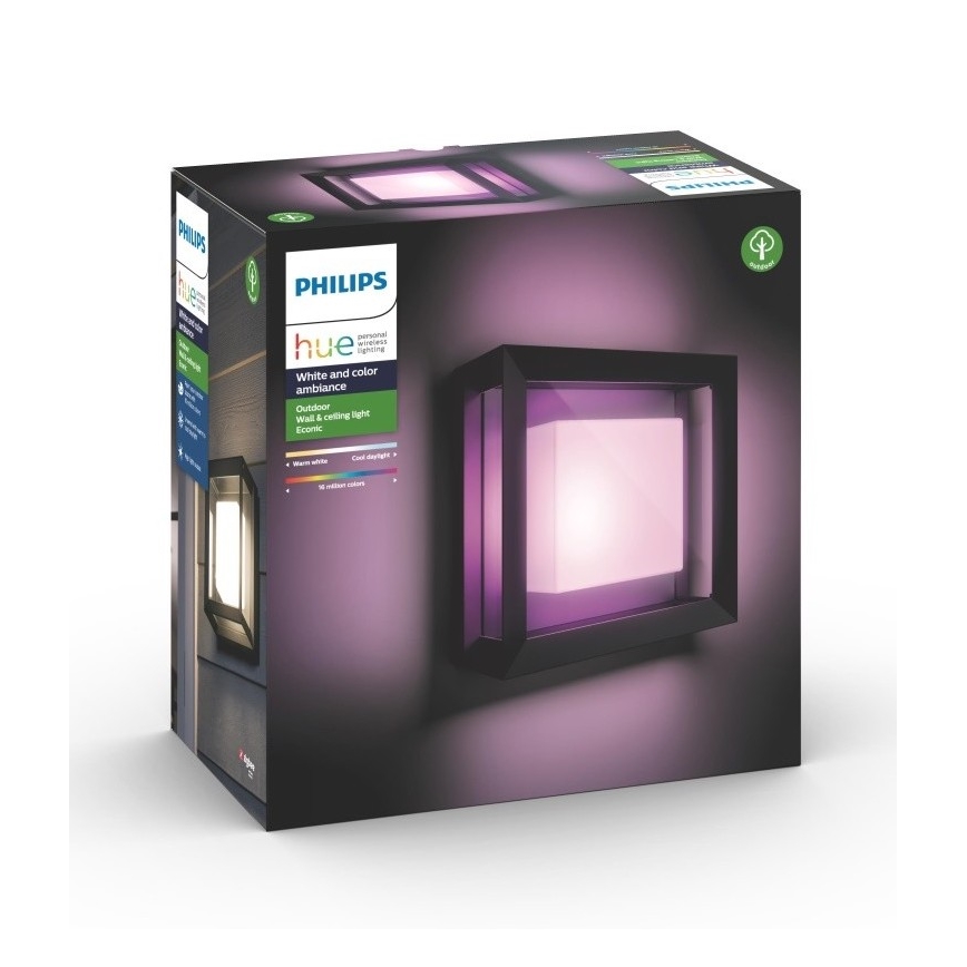 Philips - LED RGBW Zatemnitvena zunanja stenska svetilka Hue ECONIC LED/15W/230V 2000-6500K IP44