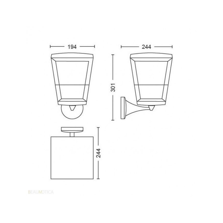 Philips - LED RGBW Zatemnitvena zunanja stenska svetilka Hue ECONIC LED/15W/230V IP44