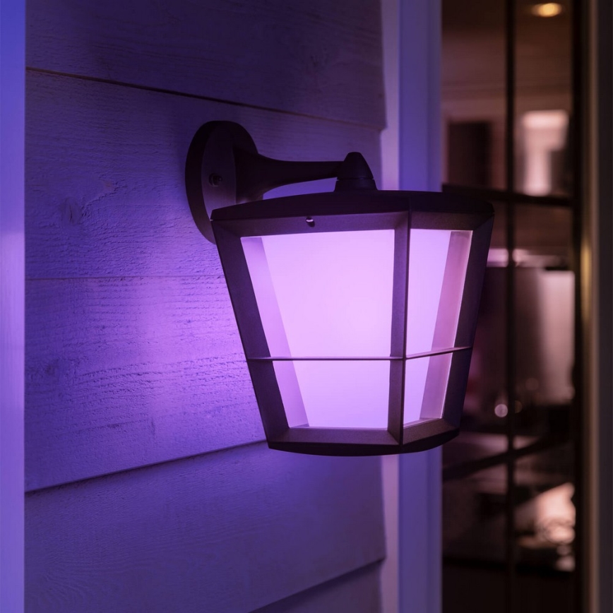 Philips - LED RGBW Zatemnitvena zunanja stenska svetilka Hue ECONIC LED/15W/230V 2000-6500K IP44
