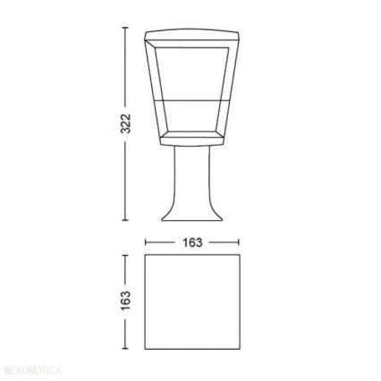 Philips 17441/30/P7 - LED RGB Zunanja svetilka HUE ECONIC LED/15W/230V IP44