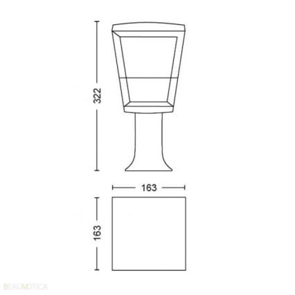 Philips - LED RGBW Zatemnitvena zunanja svetilka Hue ECONIC LED/15W/230V IP44