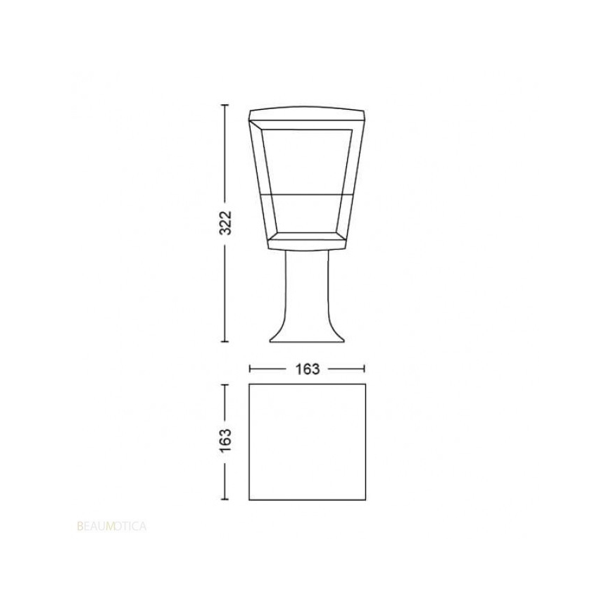Philips 17441/30/P7 - LED RGB Zunanja svetilka HUE ECONIC LED/15W/230V IP44