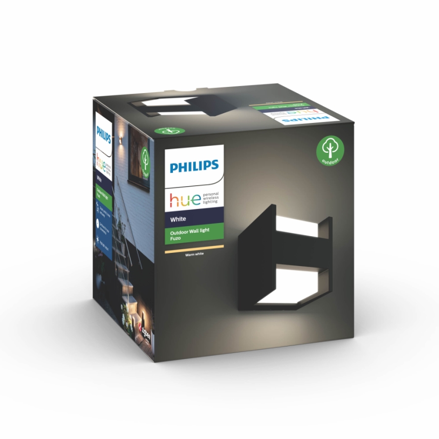 Philips 17444/30/P7 - LED Zunanja stenska svetilka HUE WHITE FUZO LED/15W/230V IP44