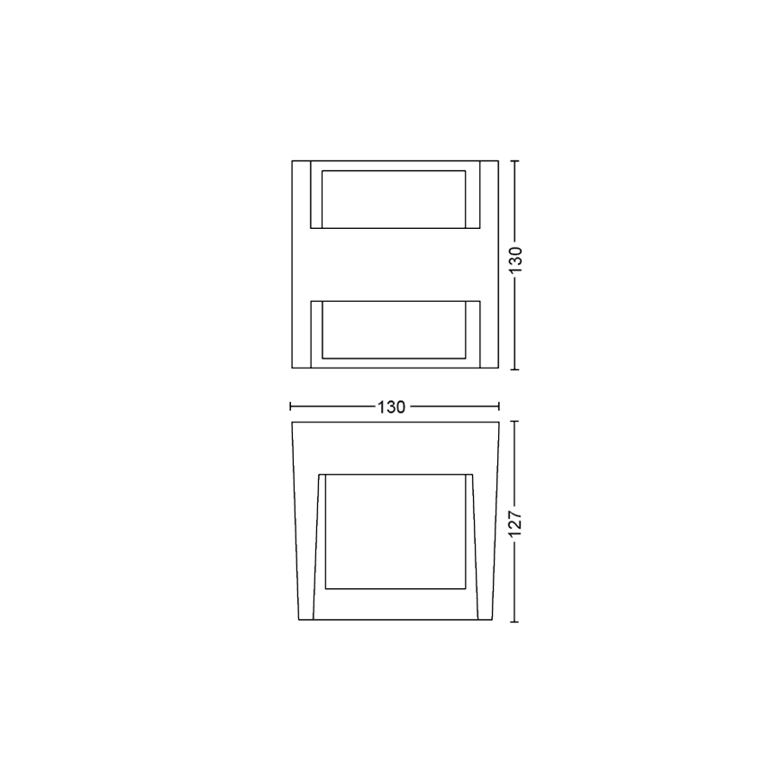 Philips 17444/30/P7 - LED Zunanja stenska svetilka HUE WHITE FUZO LED/15W/230V IP44