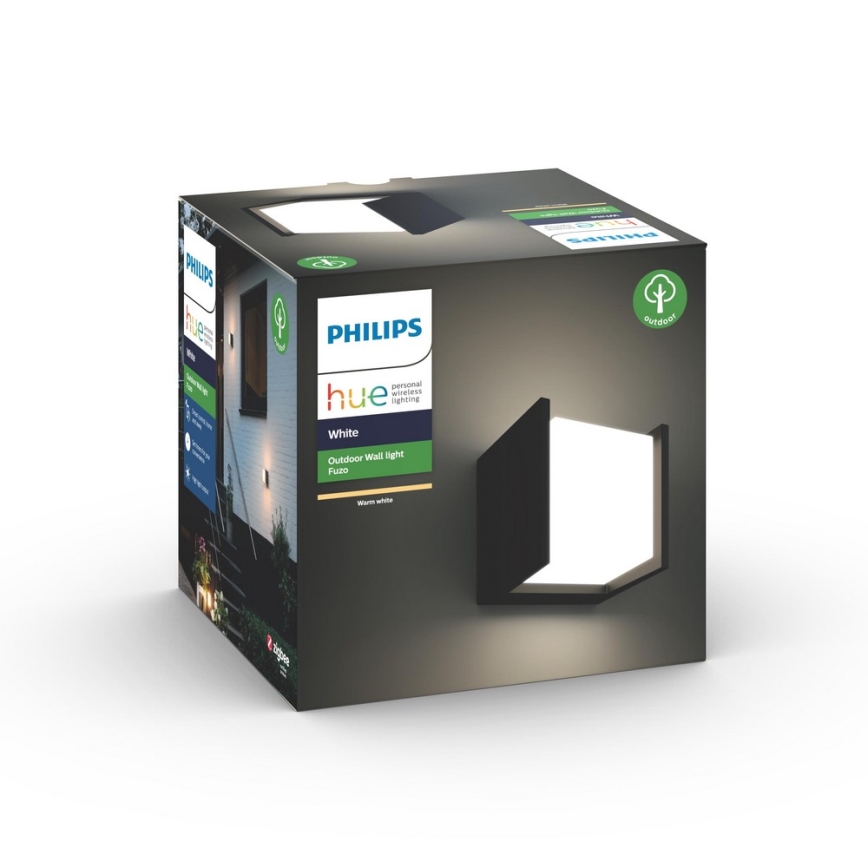 Philips 17445/30/P7 - LED Zunanja stenska svetilka HUE WHITE FUZO LED/15W/230V IP44