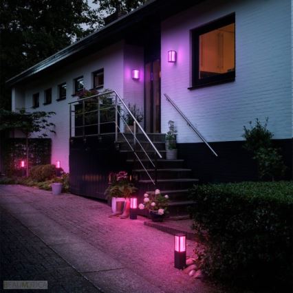 Philips 17454/30/P7 - LED RGB Zunanja svetilka HUE IMPRESS 2xLED/8W/230V IP44 z adapterjem