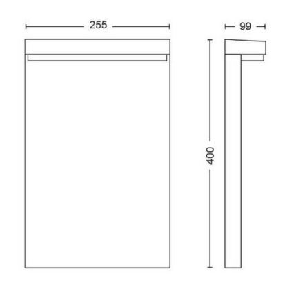 Philips - LED RGBW Zatemnitven zunanji svetilka Hue NYRO LED/13,5W/230V 2000-6500K IP44