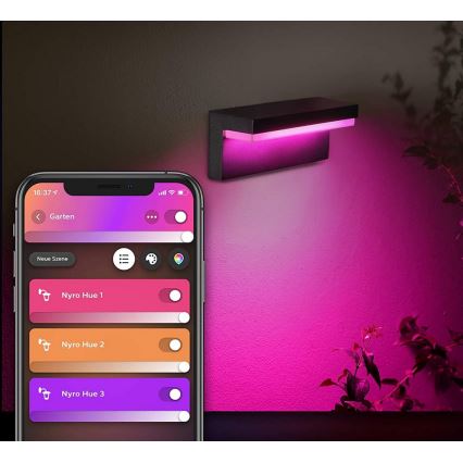 Philips - LED RGBW Zatemnitvena zunanja stenska svetilka Hue NYRO LED/13,5W/230V 2000-6500K IP44