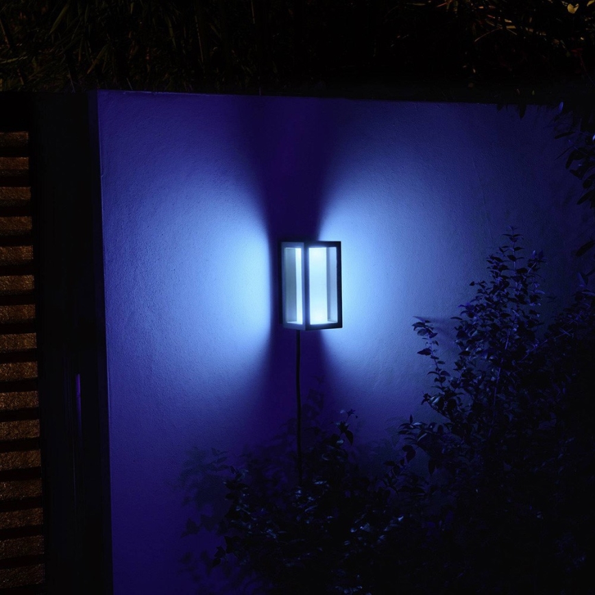 Philips - LED RGBW Zatemnitvena zunanja stenska svetilka Hue IMPRESS 2xLED/8W/24V 2000-6500K IP44