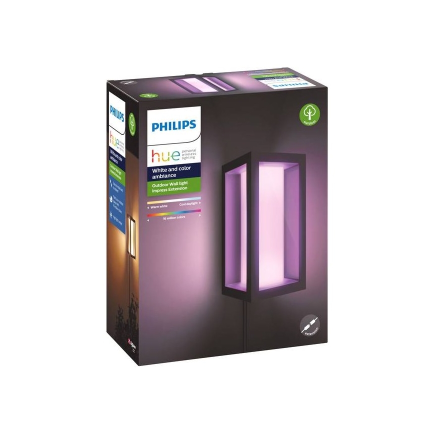 Philips - LED RGBW Zatemnitvena zunanja stenska svetilka Hue IMPRESS 2xLED/8W/24V 2000-6500K IP44