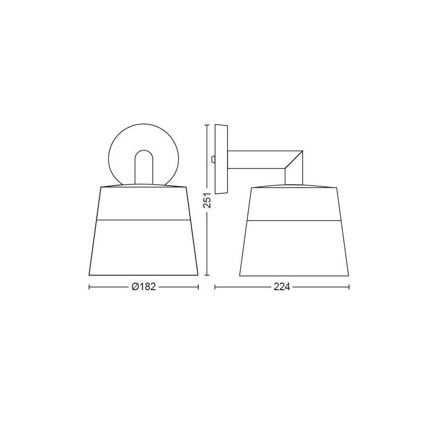Philips - LED RGBW Zatemnitvena zunanja stenska svetilka Hue ATTRACT LED/8W/230V 2000-6500K IP44