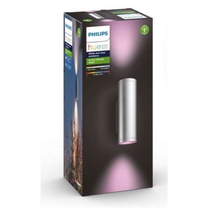 Philips - LED RGBW Zatemnitvena zunanja stenska svetilka Hue APPEAR 2xLED/8W/230V IP44