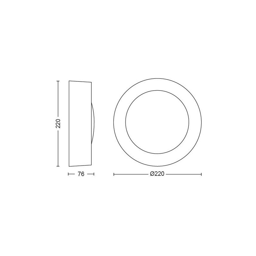 LED RGBW Zatemnitvena zunanja stenska svetilka Hue DAYLO LED/15W/230V 2000-6500K IP44