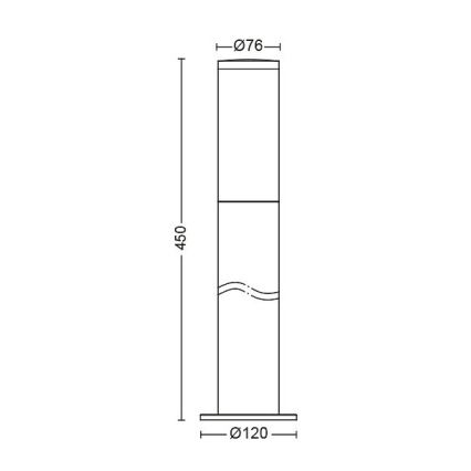 Philips - Zunanja svetilka 1xE27/20W/230V IP44 45 cm